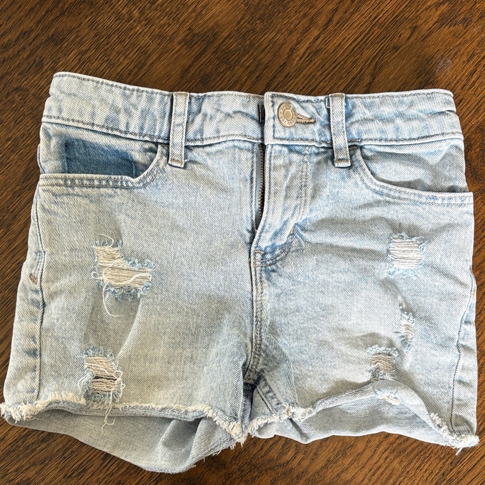 GAP Light Blue Distressed Jean Shorts